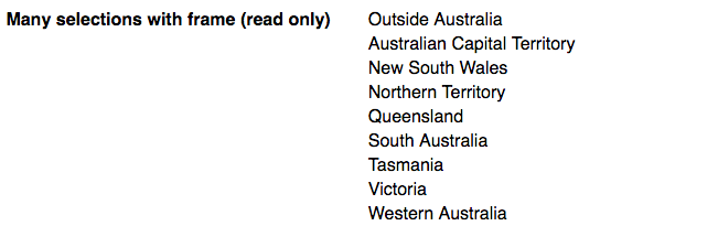 WCheckBoxSelect in the read only state with many selected options